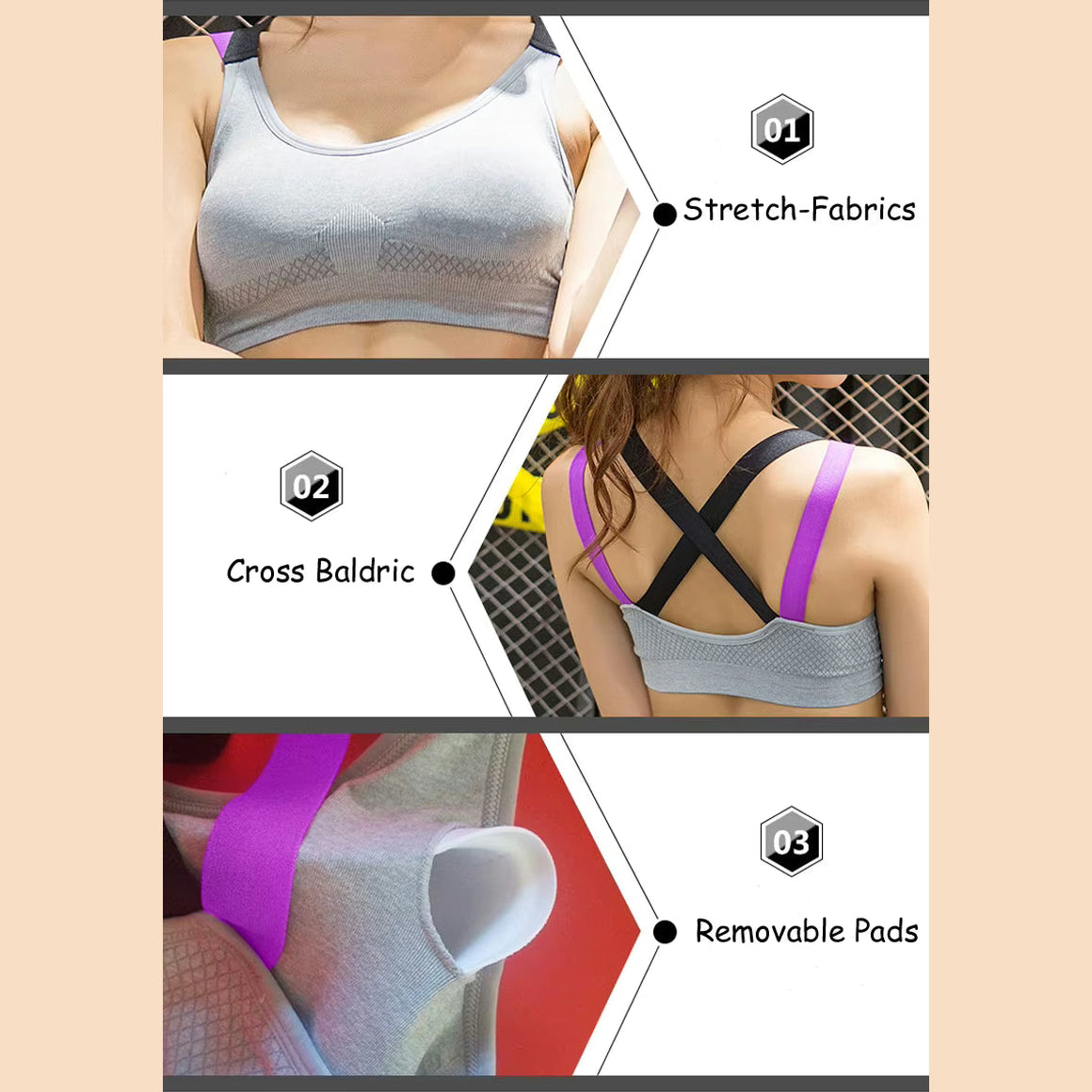 Cross Yoga Sports Bra – Ansicht 14 – VYROX